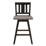 Amsonia - Swivel Counter Height Chair (Set of 2) - Black / Gray