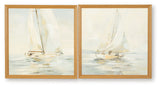 Winbrook - Wall Art Set (Set of 2) - Gray / Tan / Gold Finish