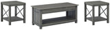 Freedan - 3 Pc. - Coffee Table, 2 End Tables - Grayish Brown
