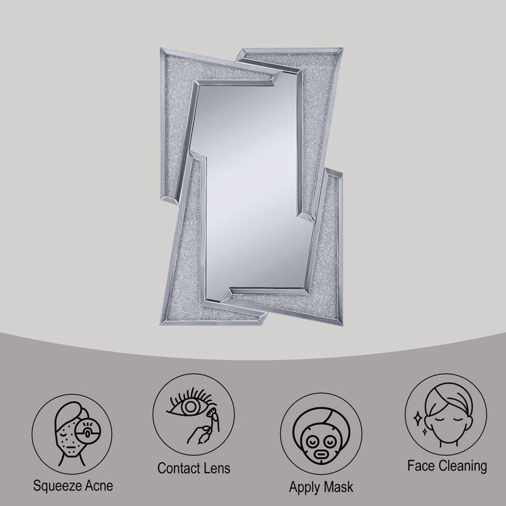 Noralie - 47" Accent Mirror - Mirrored & Faux Diamonds
