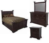 Fabian Dark Brown Platform Poster Storage 6-PC Bedroom Set