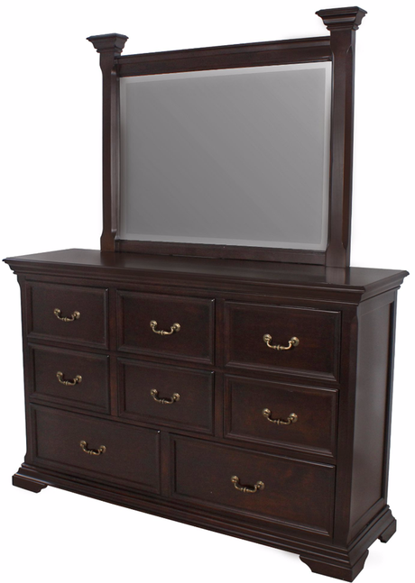 Fabian Dark Brown Platform Poster Storage 6-PC Bedroom Set