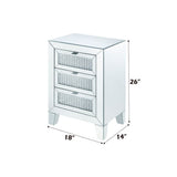 Noralie - 26" Accent Table - Mirrored & Faux Diamonds