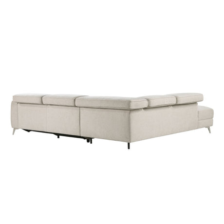 Bienvenue - 2 Piece Power Reclining Sectional With Left Chaise - Beige