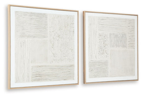 Andorfield - Wall Art Set (Set of 2) - Beige / Black / White