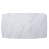 Madan - Dining Table With Marble Top - Marble Top & Weathered Gray