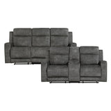 Muncie - Sofa & Loveseat - Dark Gray