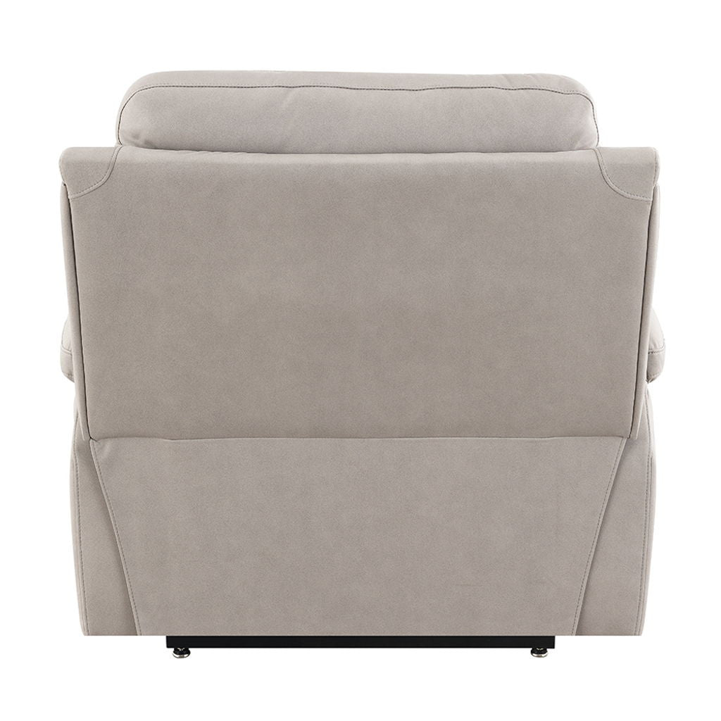 Chriki - Power Recliner With Lift & Heating & Massage - Beige Chenille & Black