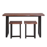 Jennings - Live Edge 3 Piece Counter Dining Set - Brown
