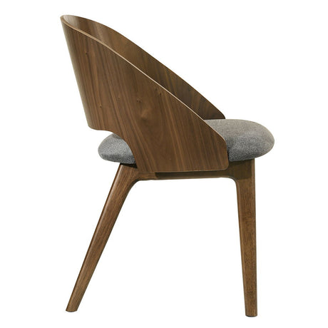 Delmon - Side Chair (Set of 2) - Dark Walnut / Gray