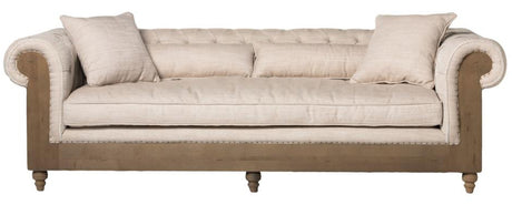 Federick White Tufted Sofa