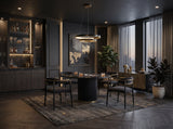 Monaco 5-PC Black/Gold Game Dining Set