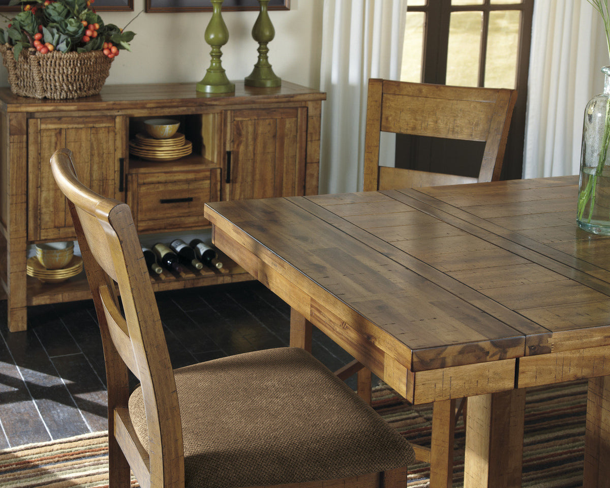 Garrett Light Brown Counter Height Set