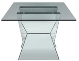 BAQUET Rectangular Glam Mirrored 7-PC Dining Set