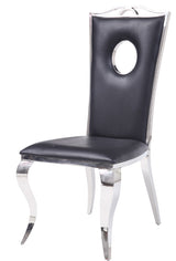 BAQUET Keyhole Stainless Steel Dining Chair