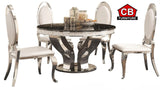 BRIXX Faux Marble 5 Piece Dining Set