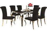 London 59" Black 5 Piece Dining Set