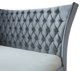 Belline Gray Platform Fabric Bed
