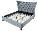 Belline Gray Platform Fabric Bed