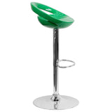 GLOSSY Green Swivel Barstool