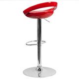 GLOSSY Red Swivel Barstool