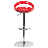 GLOSSY Red Swivel Barstool