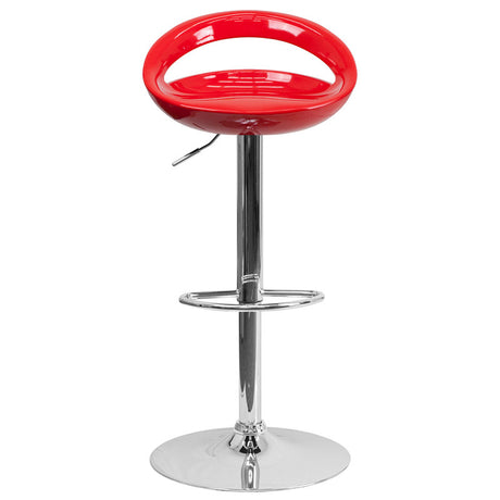 GLOSSY Red Swivel Barstool