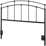 GRAFF Black F/Q Metal Headboard Bed