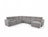 Grandview Light Gray 7-Piece Power Reclining Sectional with Storage Chaise