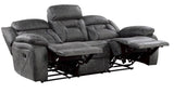 PEGASUS Gray 3 Piece Reclining Livingroom