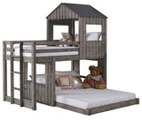 Stan Rustic Grey Twin over Full Tree House Loft