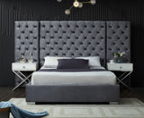 FANTASIA Gray Velvet Bed