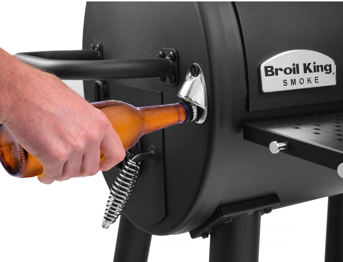 SMOKE XL Black Charcoal Grill with Beer Opener