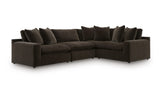 Haven Chocolate Polyester 133" x 92" Modular Sectional