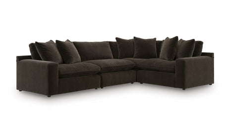 Haven Chocolate Polyester 133" x 92" Modular Sectional