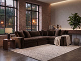 Haven Chocolate Polyester 133" x 92" Modular Sectional