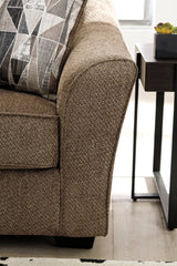 HAZMEL Teak Chenille 131" x 97" Oversized Sectional