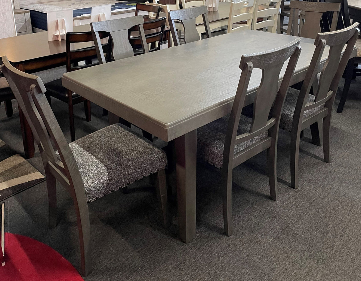 HILBERT Gray 7 Piece Dining Set
