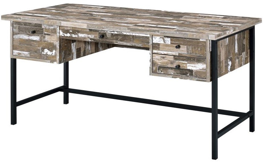 HINGE Natural and Black 60 inch Desk (RTA)