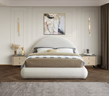 HORITO Cream Faux Shearling Bed
