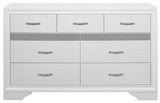 HUDSON White Platform Bedroom Set with Hidden Drawers