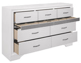 HUDSON White Platform Bedroom Set with Hidden Drawers