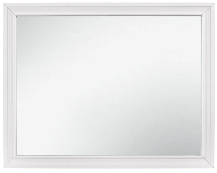 HUDSON White Platform Bedroom Set with Hidden Drawers