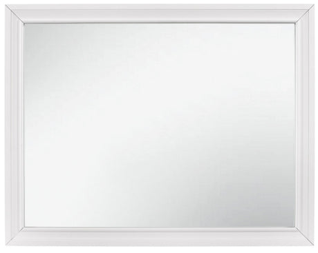 HUDSON White Platform Bedroom Set with Hidden Drawers
