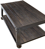 HUNTER 3-PC Dark Brown Lift-Top Occasional Set With Casters
