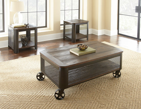 CLINT Dark Brown Industrial End Table