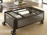 CLINT Dark Brown Industrial Lift-Top 3-PC Set