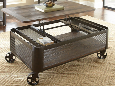 CLINT Dark Brown Industrial Lift-Top 3-PC Set