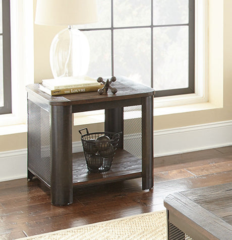 CLINT Dark Brown Industrial End Table