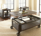 CLINT Dark Brown Industrial Lift-Top 3-PC Set